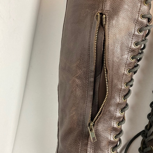 FREE PEOPLE Anthropologie GEE WAWA LACE UP BOOT 7 Boho Witchy Winter Steampunk - Picture 12 of 15